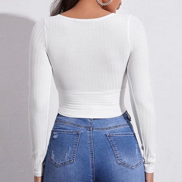 Long Sleeve Rib Knit Top - Picture 3 of 4